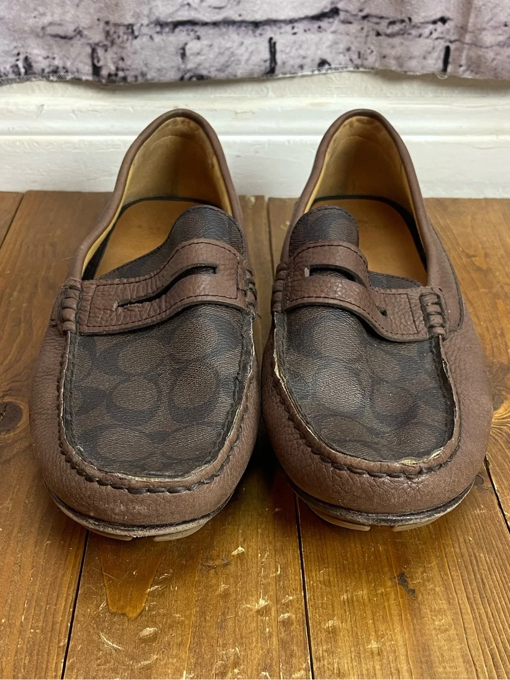 Coach Mens Mercer Penny loafers brown size 11D